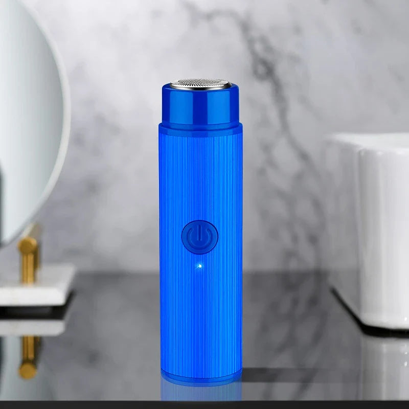 Afeitadora eléctrica mini para hombre, portátil y recargable para coche y viajes. Afeitadora profesional para depilación y cuidado del rostro y cuerpo.