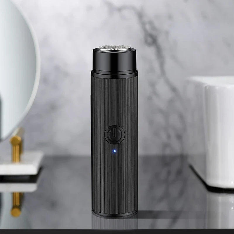 Afeitadora eléctrica mini para hombre, portátil y recargable para coche y viajes. Afeitadora profesional para depilación y cuidado del rostro y cuerpo.